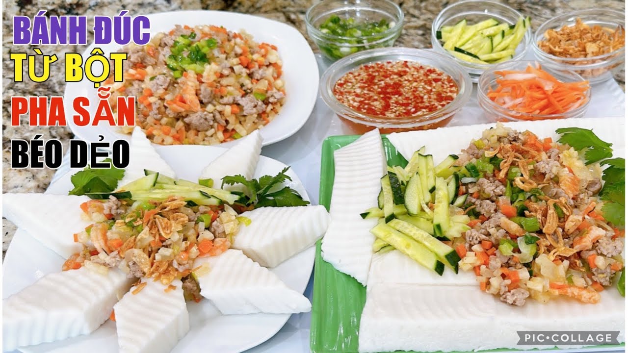 Bất Ngờ làm Bánh Đúc Mặn không cần pha Bột mà làm bánh đúc từ BỘT PHA SẴN còn ngon hơn pha bột