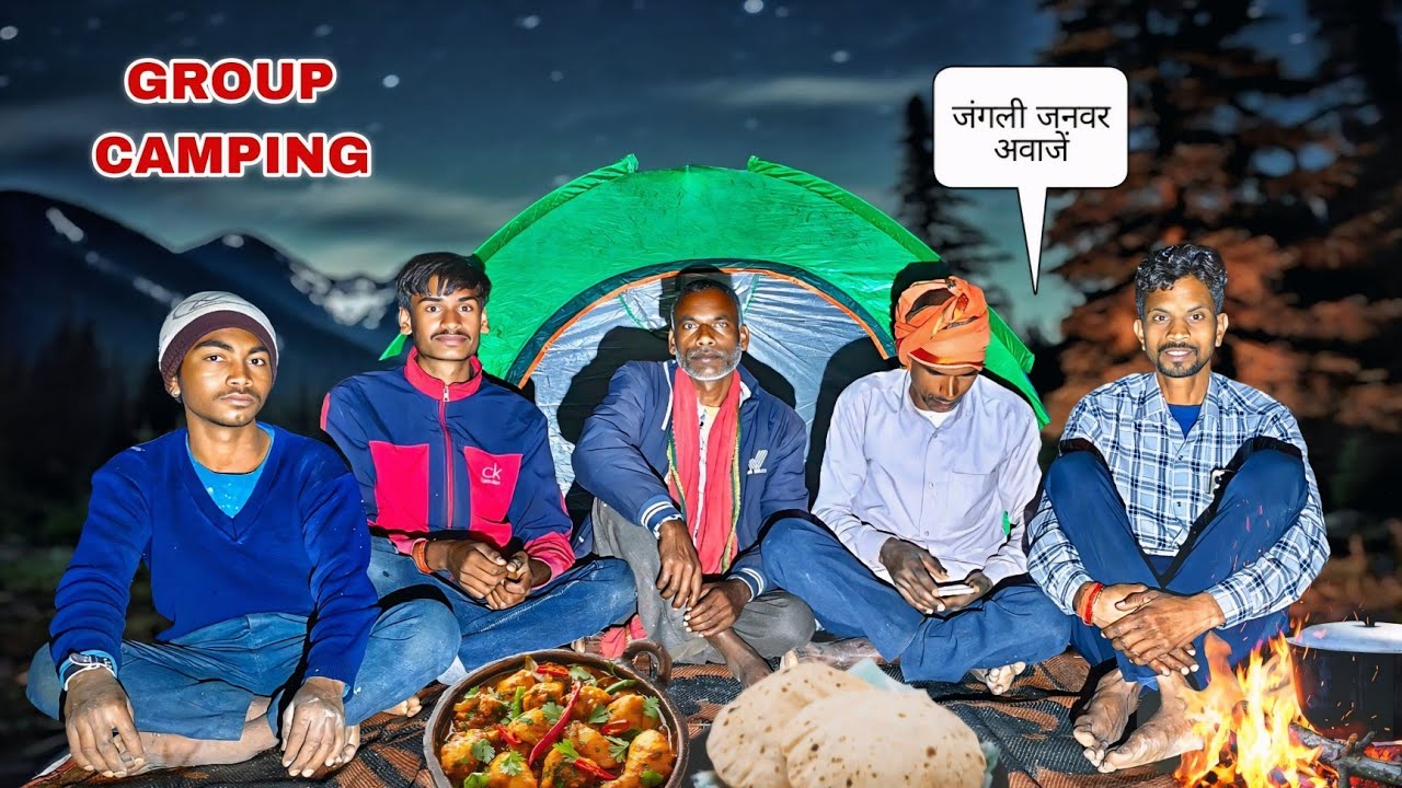 Winternight camping in forest | group camping in india | cool winter season camping | ram mp camping