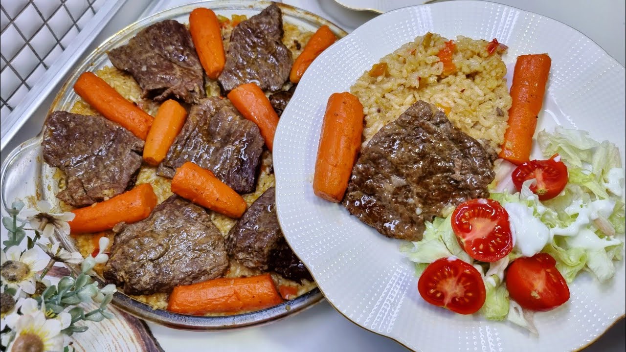Drekë tradicionale - Mish me Oriz dhe Perime në furrë receta e gjyshes