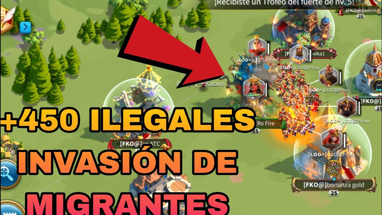 MÁS DE 450 MIGRACIONES ILEGALES INVADEN EL REINO | RISE OF KINGDOMS ESPAÑOL