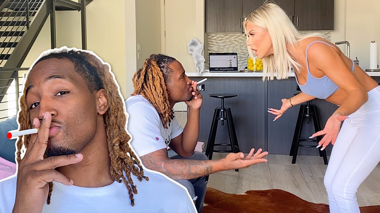 SMOKING CIGARETTE PRANK ON GIRLFRIEND!