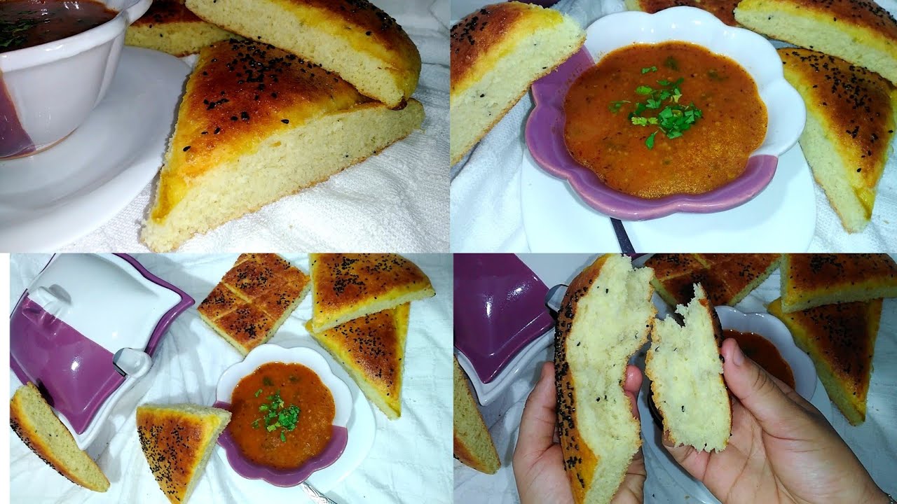 خبز الدار بالسميد مقطن و خفيف موحال ما تجربيهش😍 مع شربة فريك بنة عالمية😍🥣