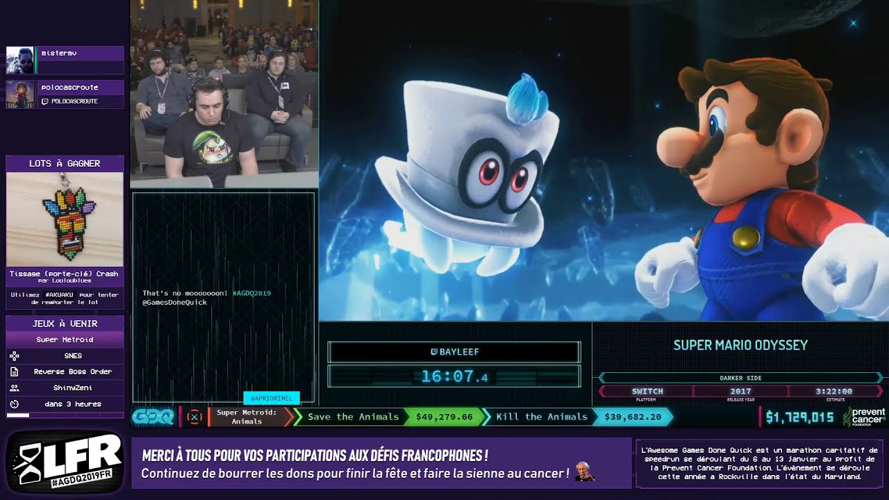 Super Mario Odyssey en 3:21:12 (Darker Side + Boss Rush + Bowser Painting Fight) [AGDQ2019]