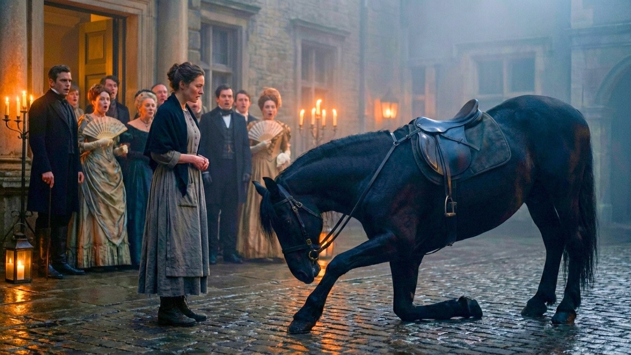 The Duke’s War Beast Knelt Before a Poor Maid — The Entire Room Went Silent