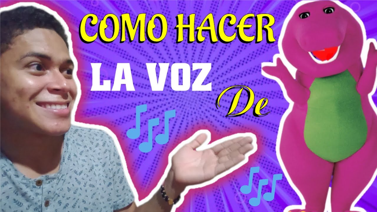 Como HACER la VOZ de BARNEY el DINOSAURIO fácil y rápido en solo 3 pasos TUTORIAL.