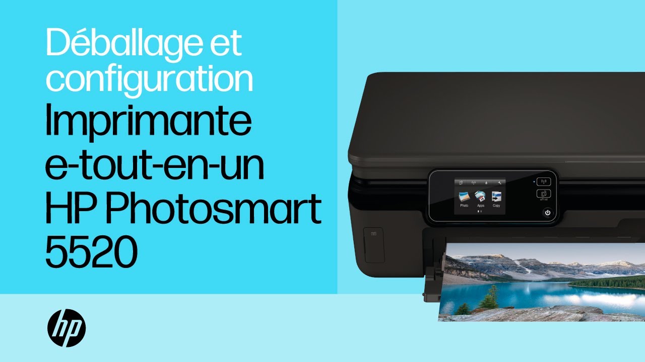 Déballage et configuration | Imprimante tout-en-un HP Photosmart 5520 | HP Support