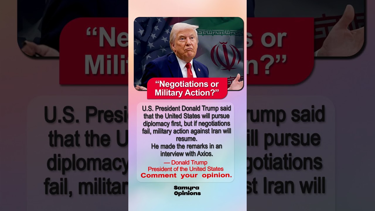 Breaking: Trump Says Military Action Against Iran Remains an Option #geopolitics #trendingnow