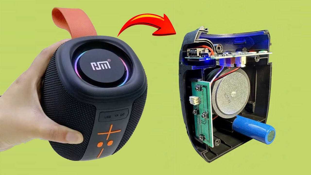 Tháo bung chiếc loa HM-805 thật bất ngờ khi phát hiện bên trong.