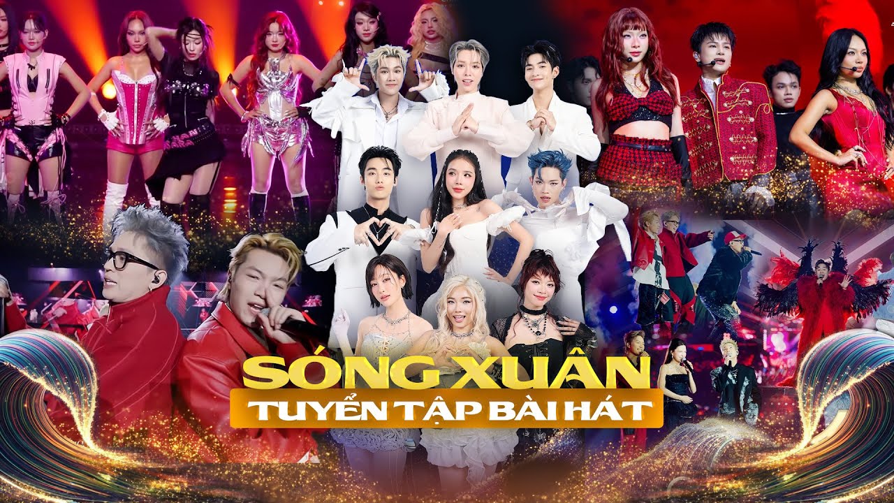 Tuyển Tập Nhạc Sóng Xuân - Nghe Là Thấy Tết | Anh Trai và Em Xinh kết hợp nên những tiết mục bùng nổ