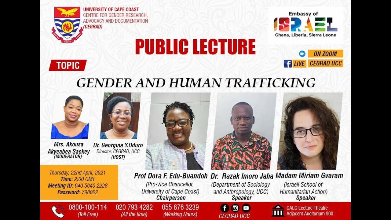 CEGRAD UCC Public Lecture: Gender and Human Trafficking