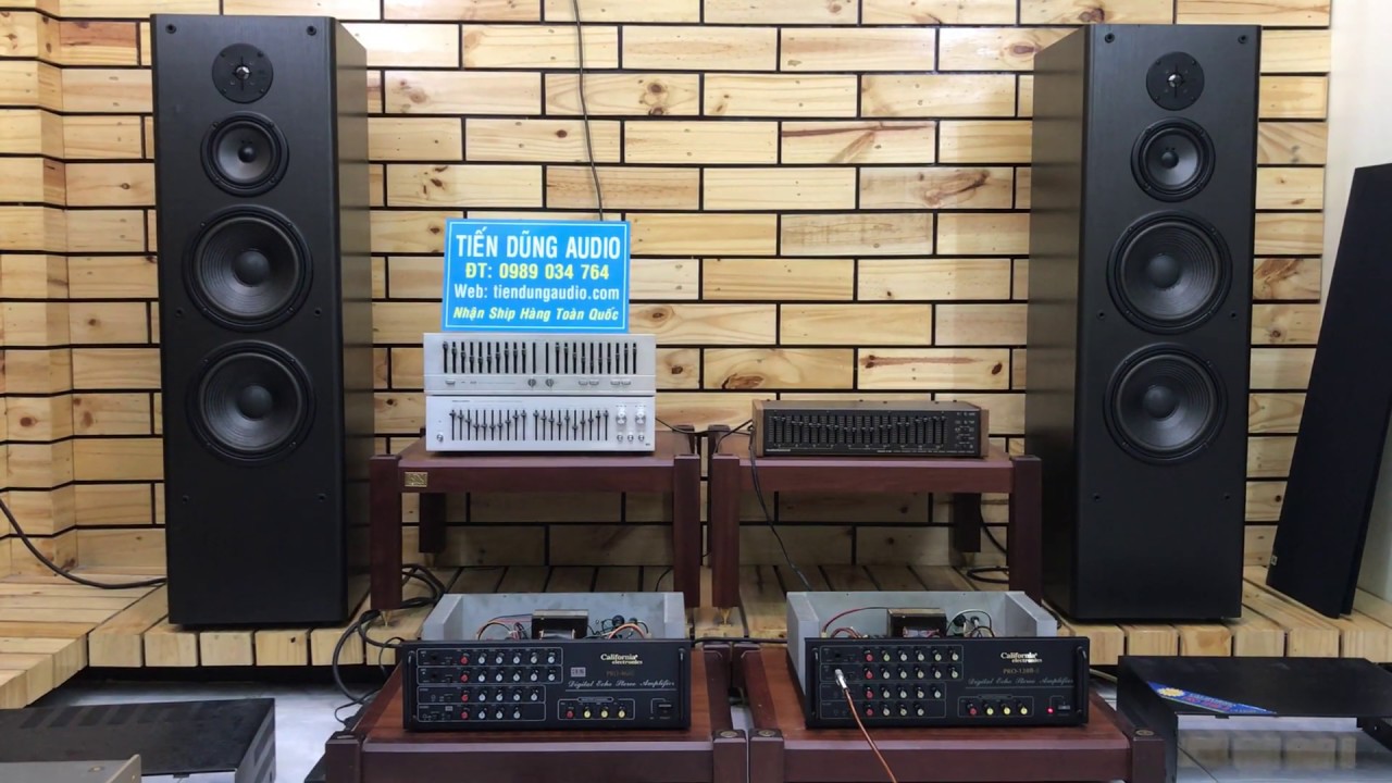 AMPLI CALIFORNIA PRO-468B , PRO-128BII , LOA JBL LX-1000 TEST.