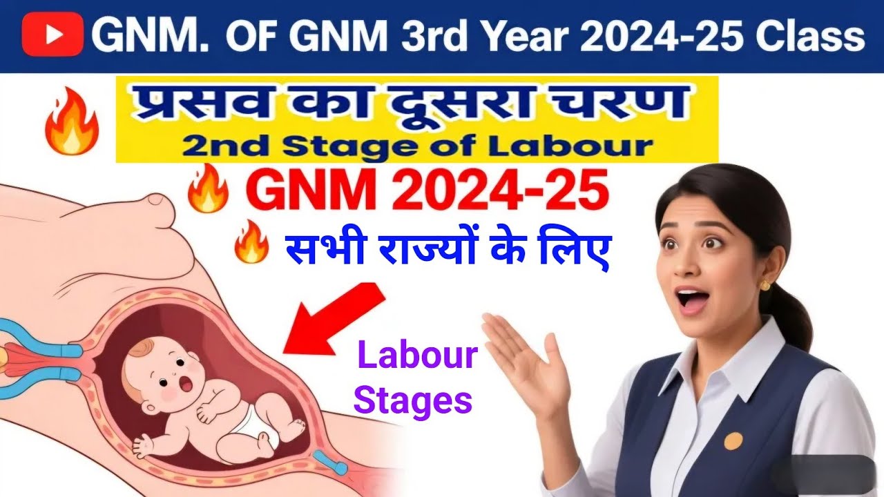 GNM 3rd Year 2024-25 | Midwifery & Gynaecology  | Stages of Labour , 2nd Stage Labour | आसान भाषा 