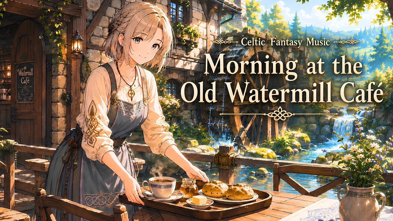 Celtic Fantasy Music | Morning at the Old Watermill Caf&eacute; |  Study, Work, Sleep, Relax