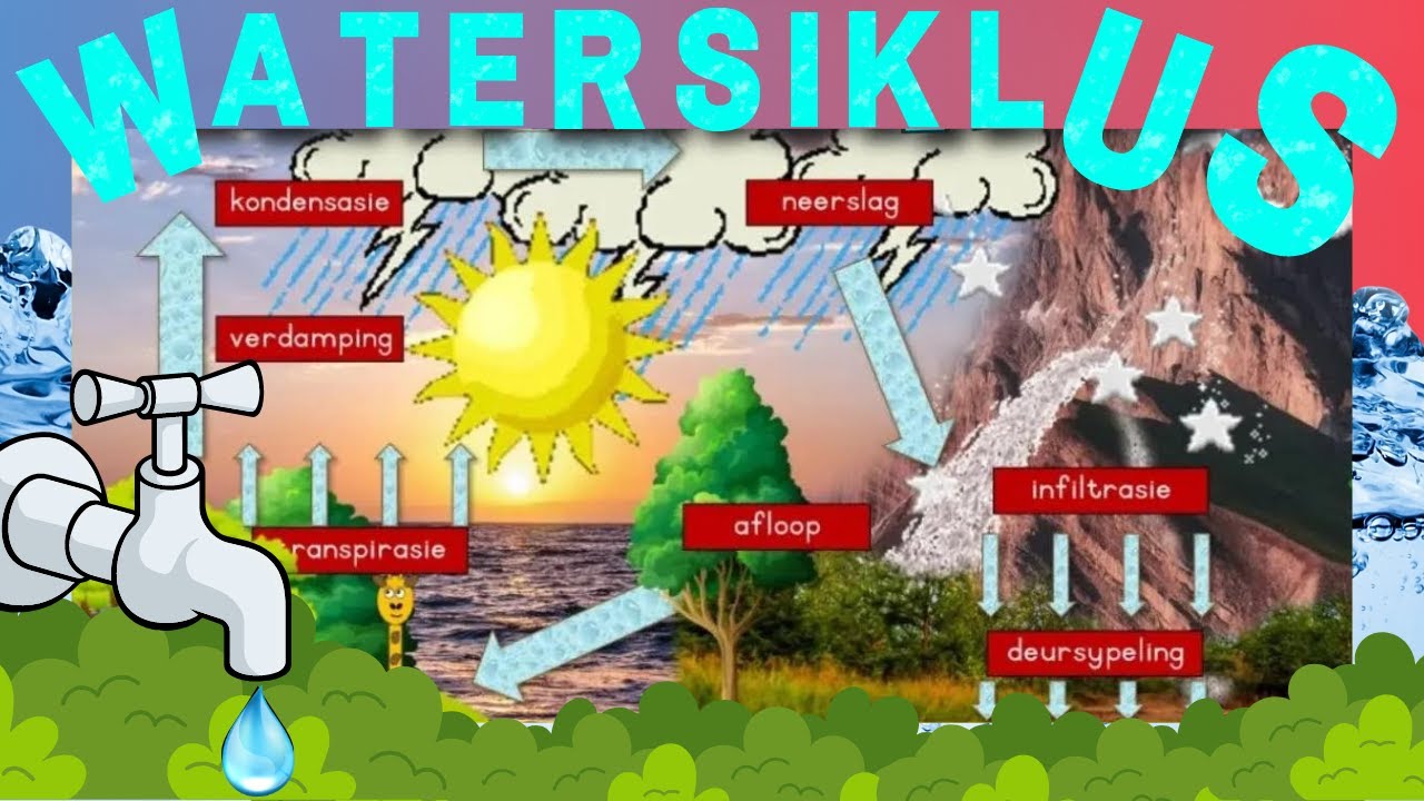 Hoe werk die WATERSIKLUS? Afrikaanse Kinder Video