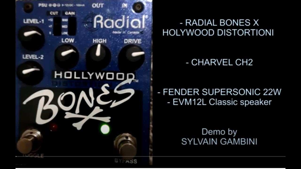 High gain distortion with the Radial Bones X and Charvel CH2 &ndash; Demo by Sylvain Gambini