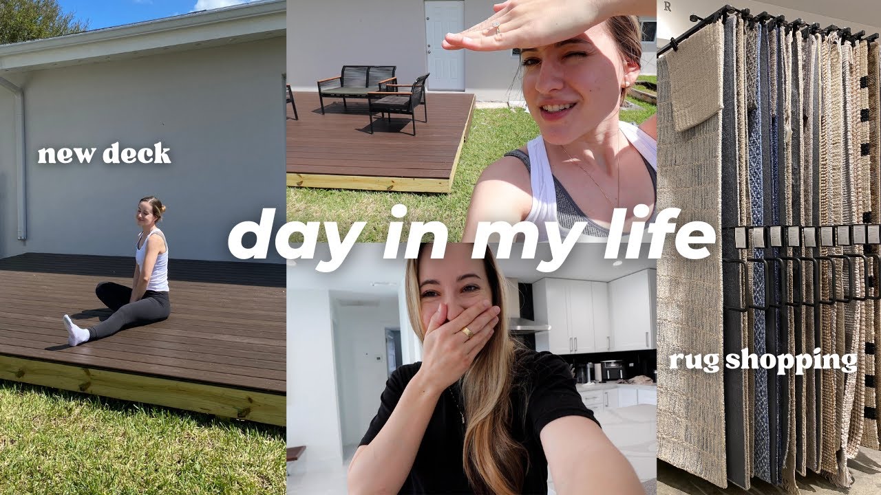 Day in the life // Travel Plans, Rug Shopping, the Deck is almost done & more!