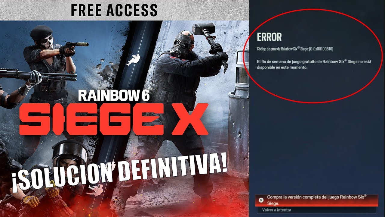 Solución/Fix Rainbow Six Siege X Free Weekend Not Available PS5/PS4 y XBOX