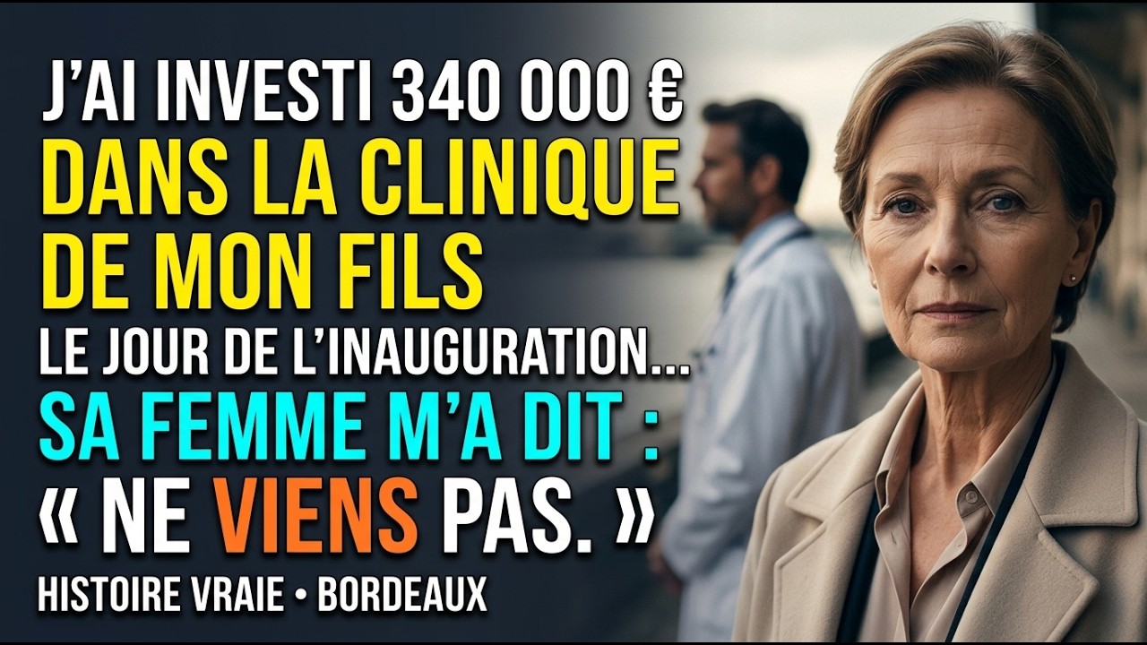 Quand j’ai demandé pour l’inauguration de la clinique de mon fils, sa femme m’a répondu…