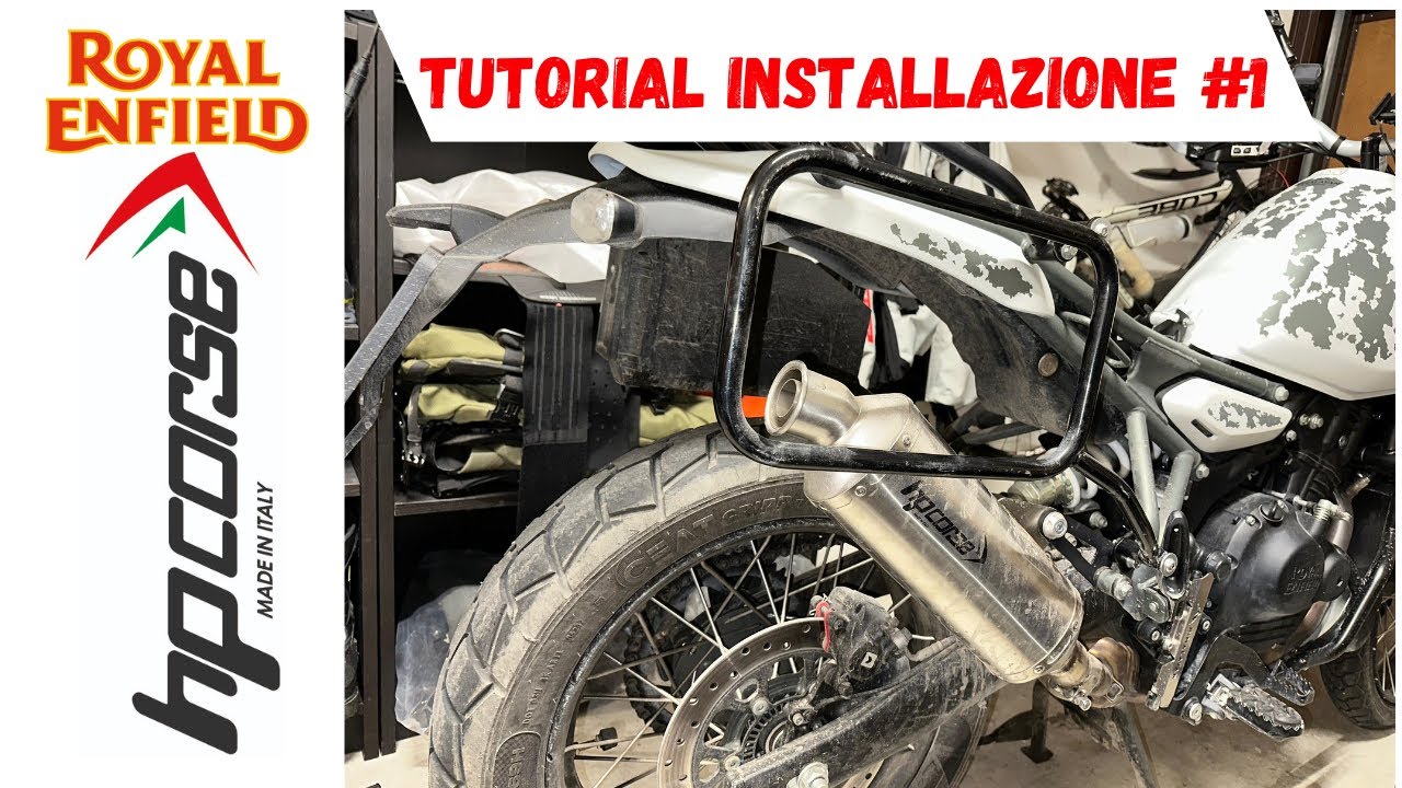 TUTORIAL installazione terminale SCARICO HP CORSE + distanziali borse HIMALAYAN 450 | Hima452Vlog