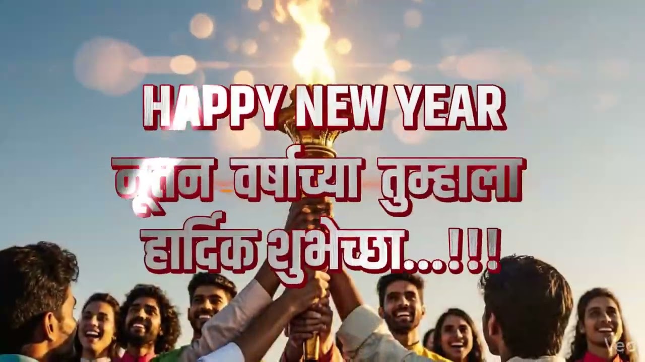 नवे वर्ष नवी उमेद - Happy New Year 2026 | New Marathi Song | Vaibhav Pokharkar | Official Video