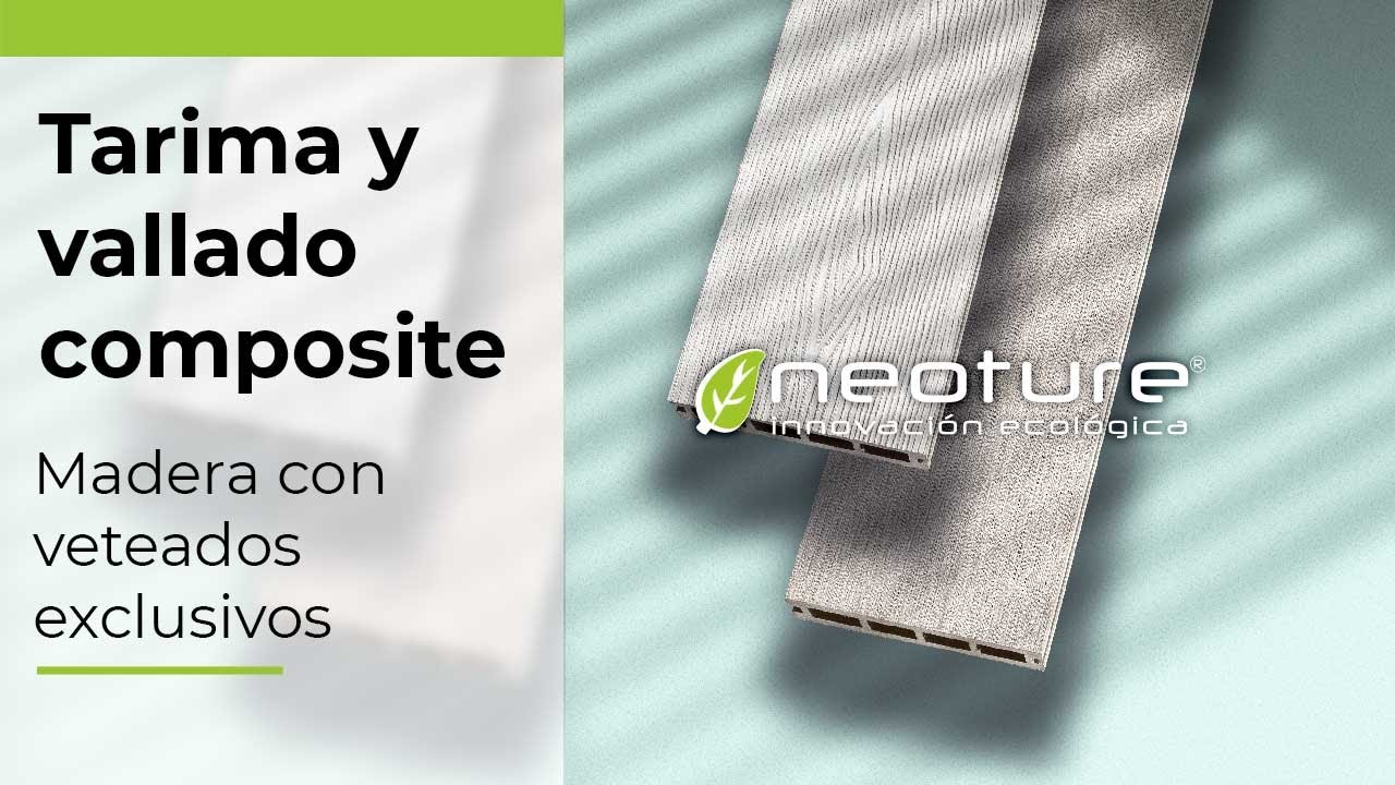 Suelo exterior y Vallado MADERA COMPOSITE NEOTECK: ⭐️veteados exclusivos, ANTIDESLIZANTE⭐️