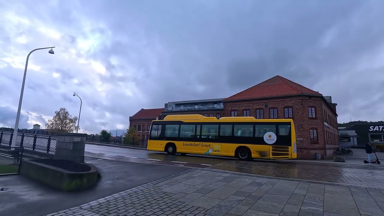 [4K] Porsgrunn, Downtown Norway | Walking Tour | Oslo day trip |Rain Walk |Autumn season in Norway👍