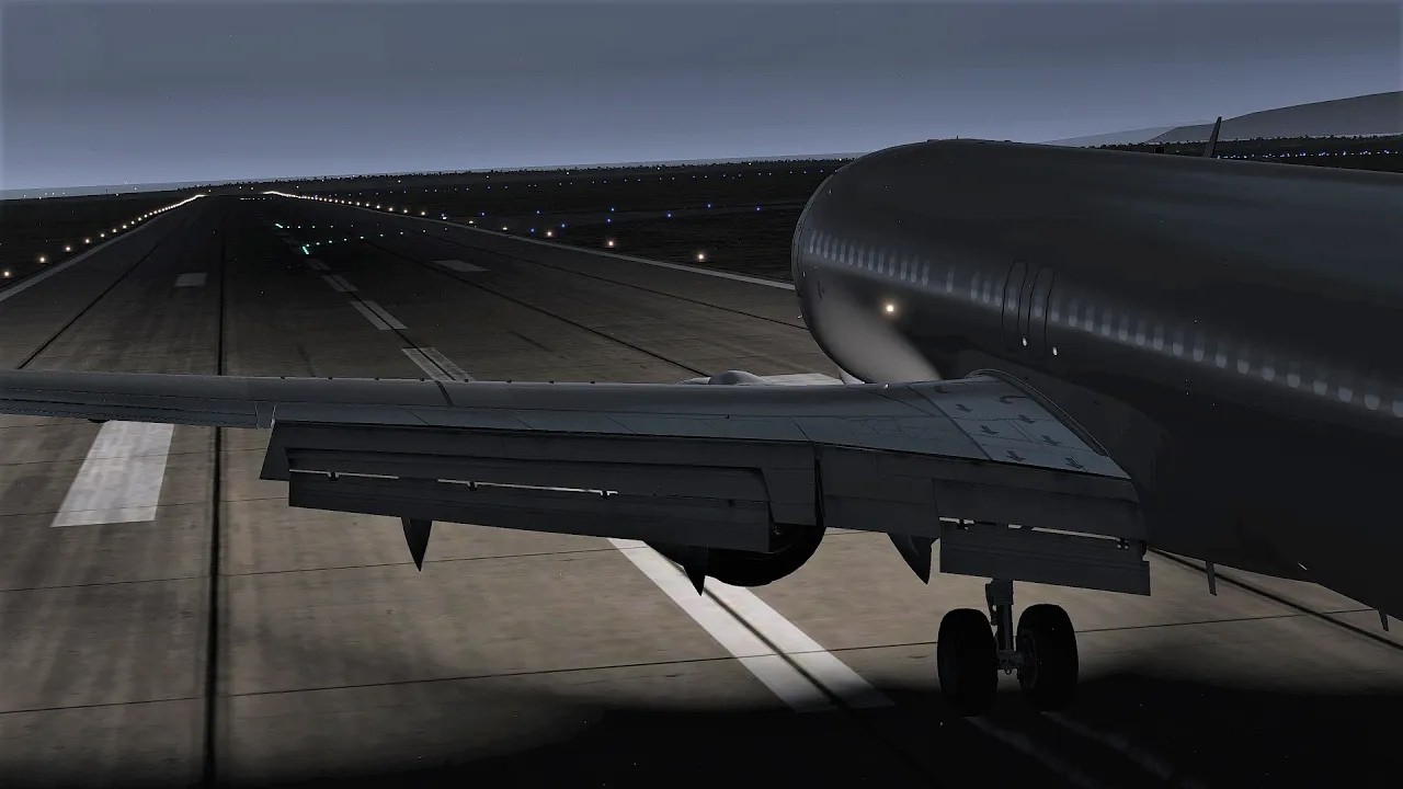 B737 Max, 2000 Feet ILS Approach  Landing, Vandenberg AFB, Take Off and Landing Challenge - Aviation