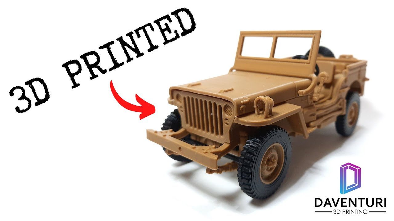 3D Print Scale Model Jeep Willys MB | Daventuri 3D Printing