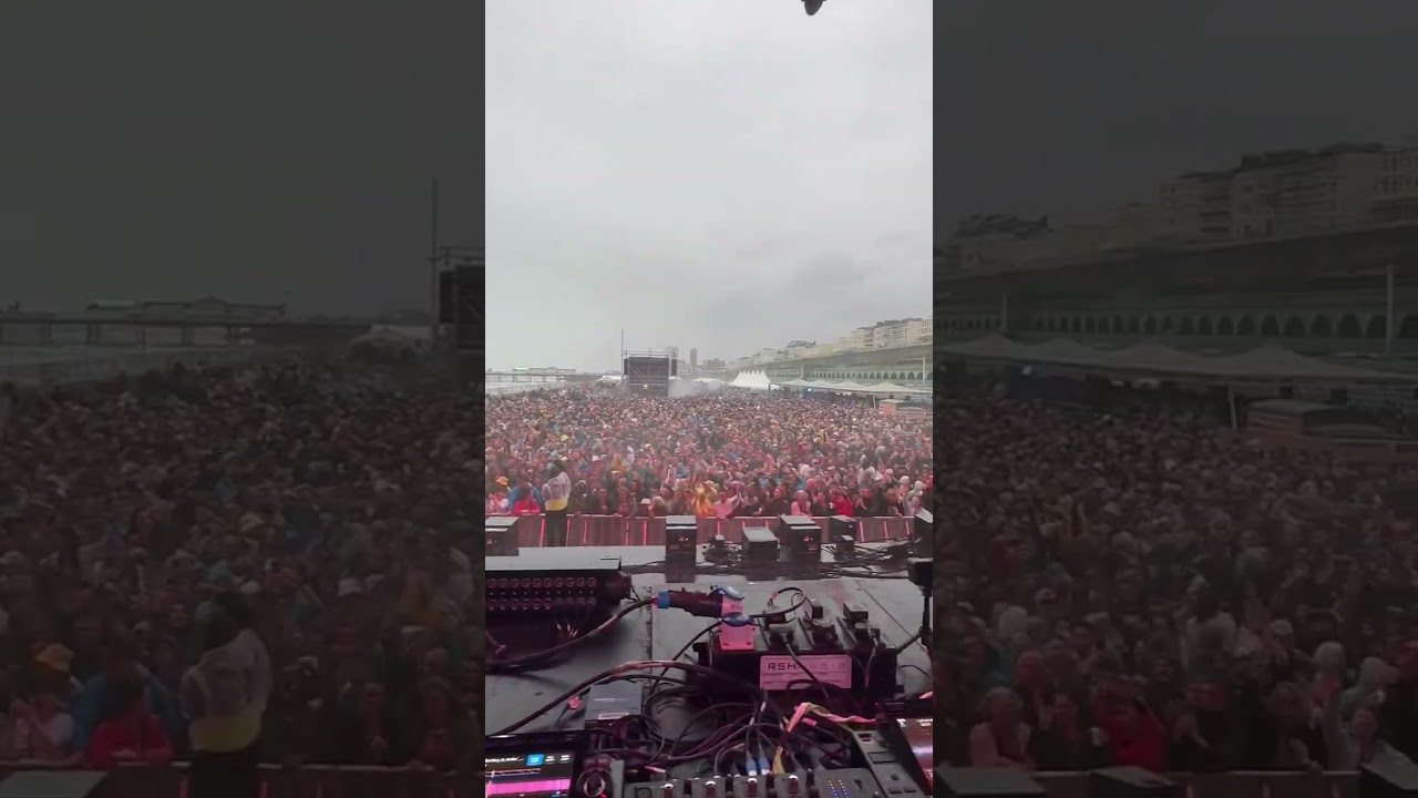 Carl Cox does a rain dance at On The Beach UK Summer 2023