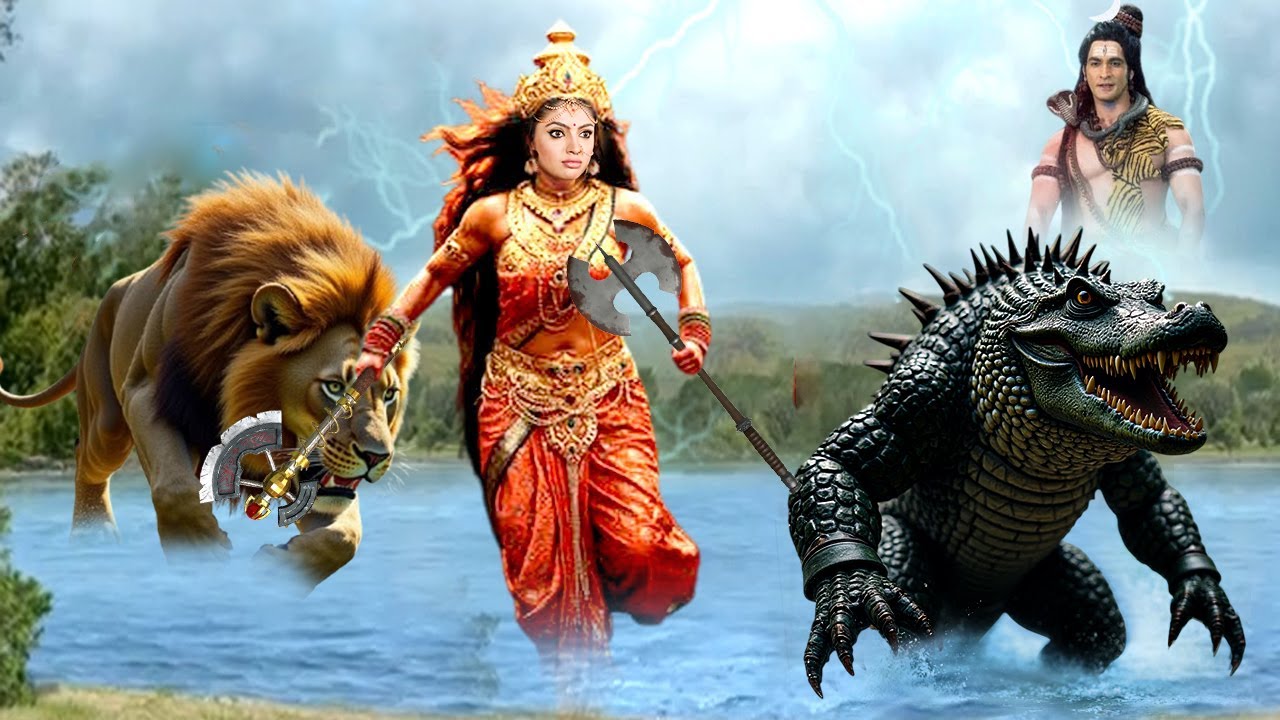 जब माँ पार्वती ने मगरमच्छ जैसे दिखने वाले राक्षस को दौड़ा दौड़ा कर मारा! | Vignaharta Ganesh