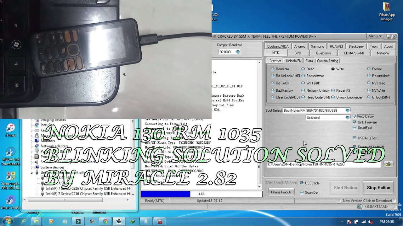 Nokia 130 RM-1035 Flashing by Miracle 2.82...