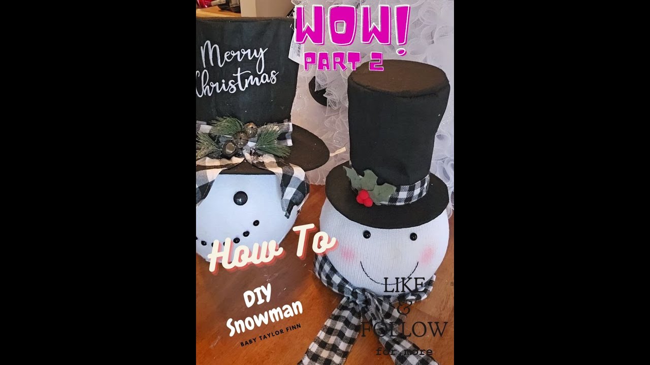 Decorating Tomato Cage Deco Mesh Lit Snowman