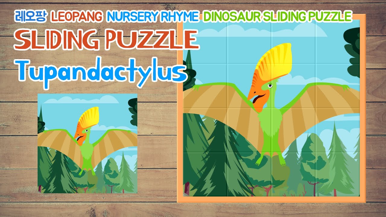 Dinosaur Sliding Puzzle Tupandactylus + More Dinosaurs Episodes - 레오팡 공룡퍼즐 투판닥틸루스ㅣleopang