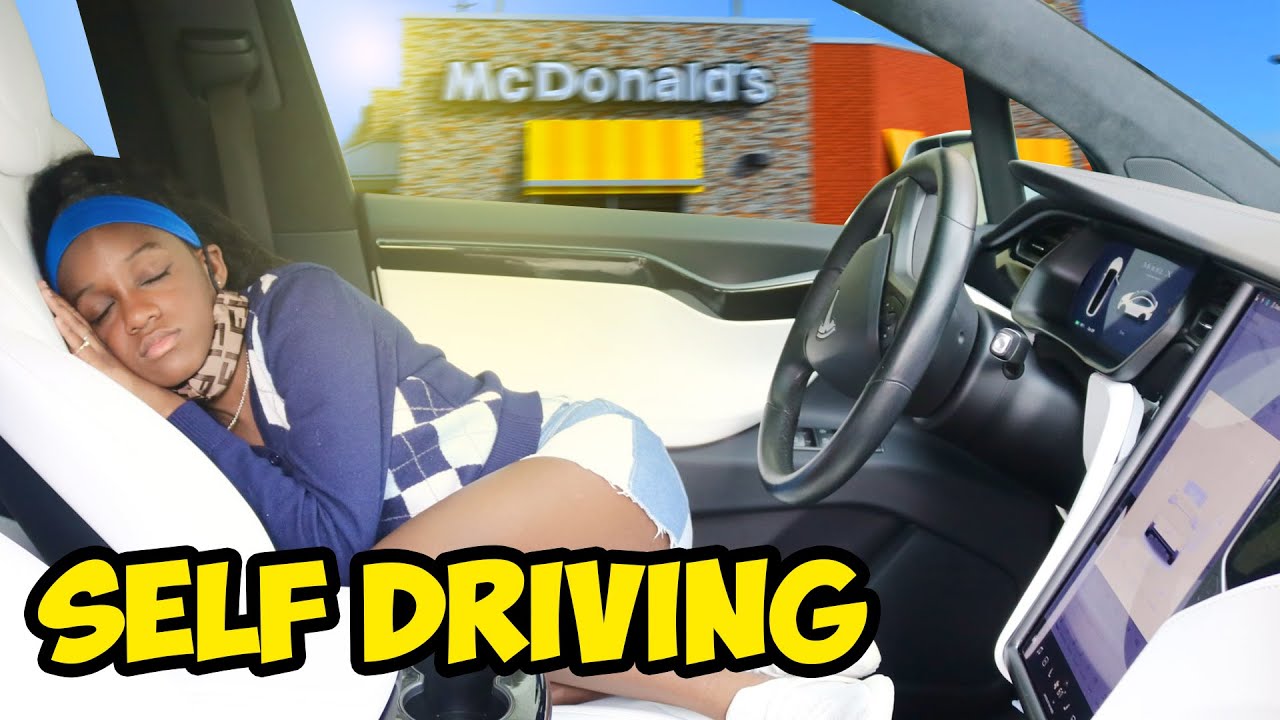 Letting My Tesla DECIDE What I EAT For 24 Hours! (SELF-DRIVE)