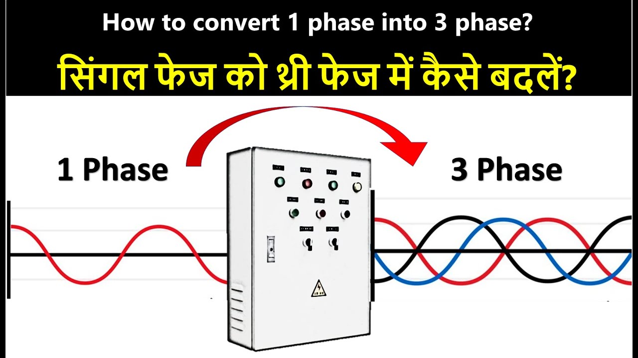 How to convert Single Phase into Three Phase? | सिंगल फेज को थ्री फेज में कैसे बदलें? | Electrical
