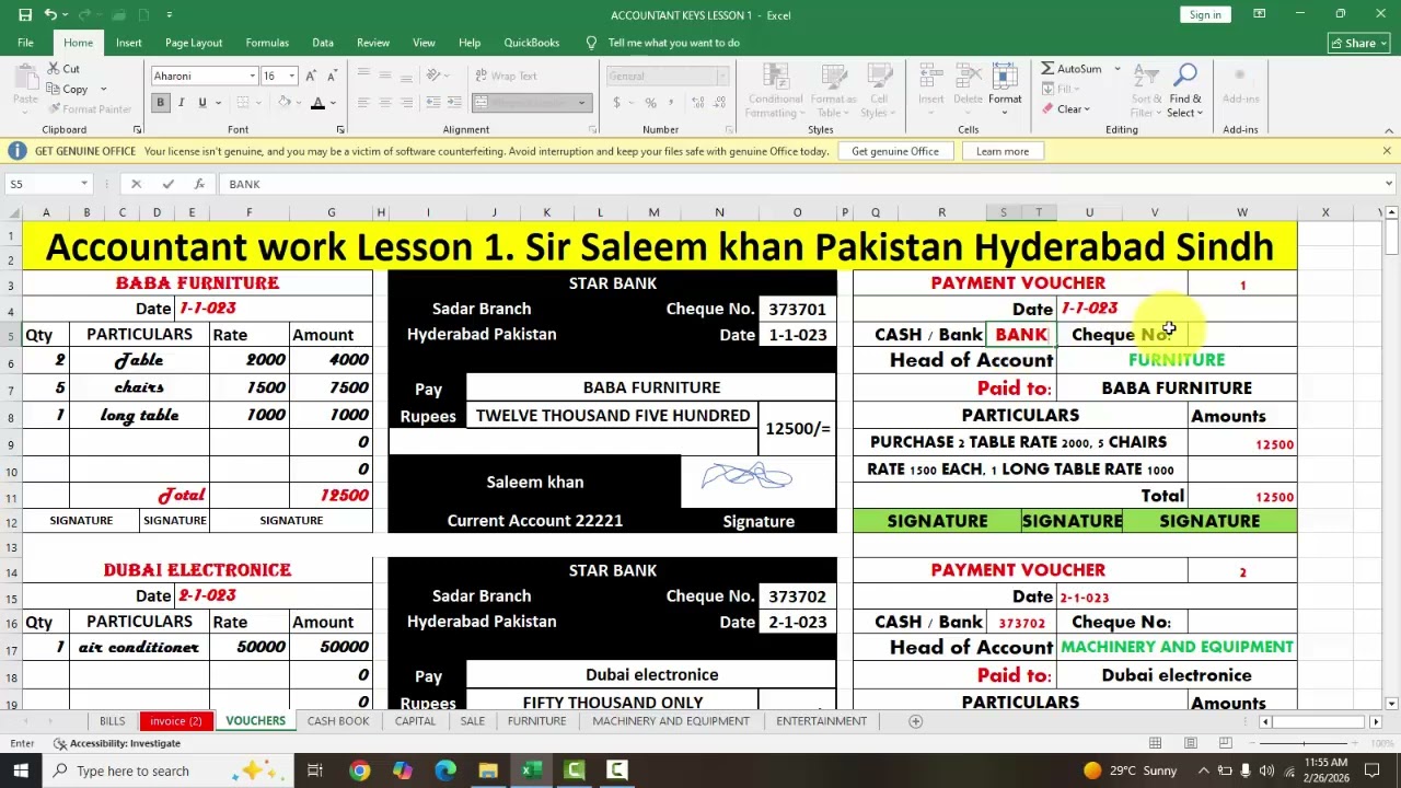 ACCOUNTANT WORK. Key 1.