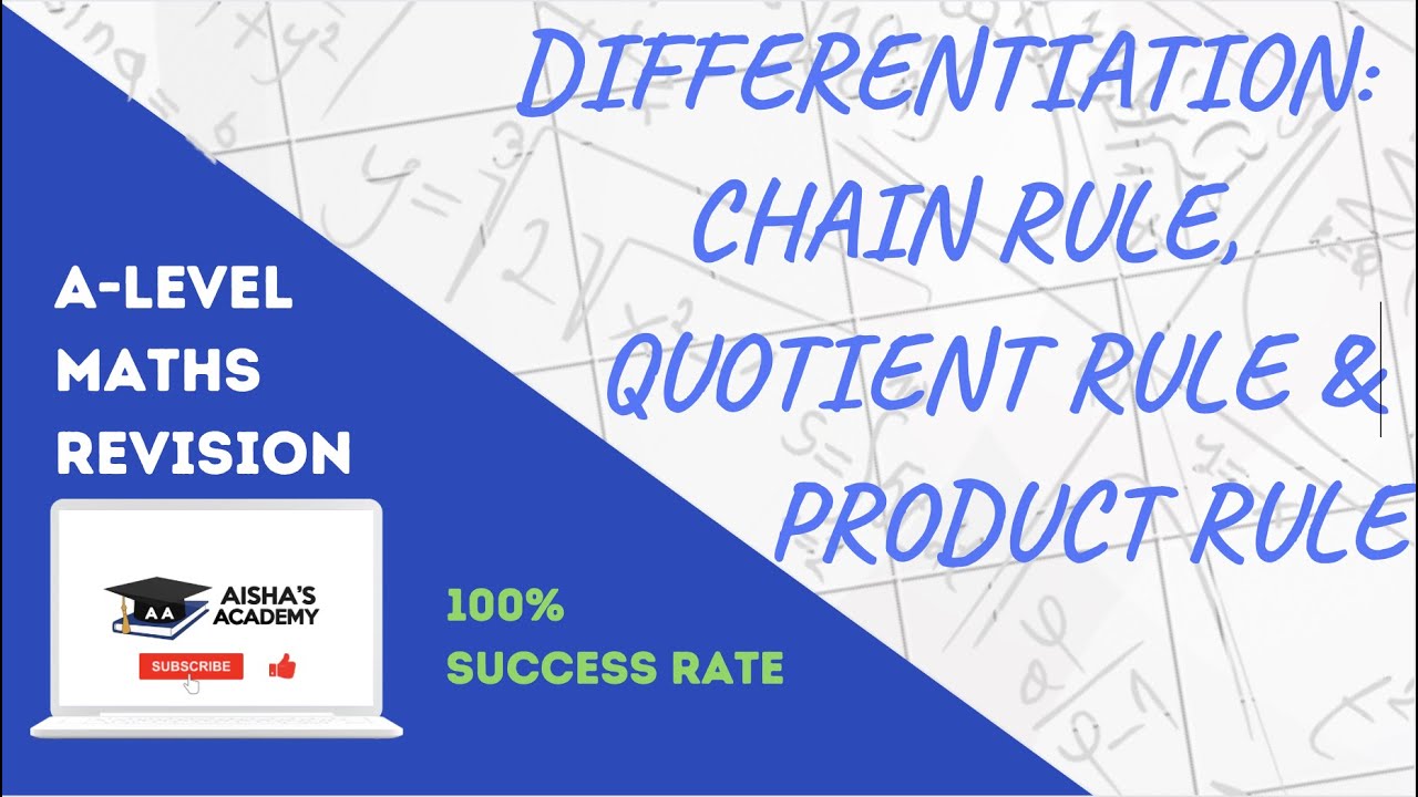 DIFFERENTIATION: CHAIN RULE, QUOTIENT RULE AND PRODUCT RULE| A-LEVELS MATHS 2022: PURE |
