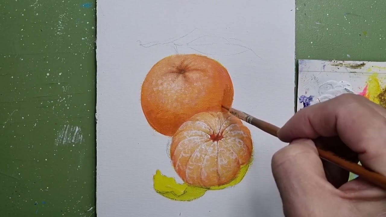 #감귤 그리는방법 | 아크릴페인팅 | 유화 | #Oil Painting | #Acrylic Painting [223]힐링영상취미미술 
