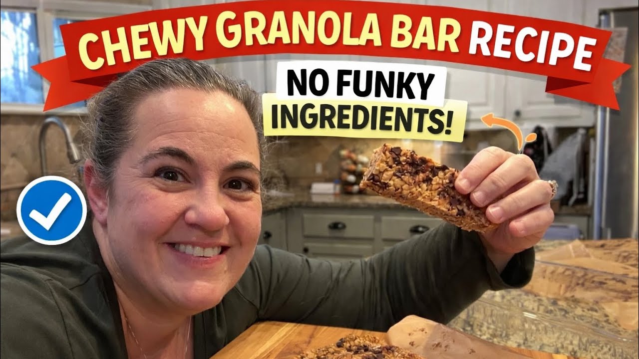 Homemade Chewy Granola Bars (No Weird Ingredients) Great no-bake recipe and customizable. 