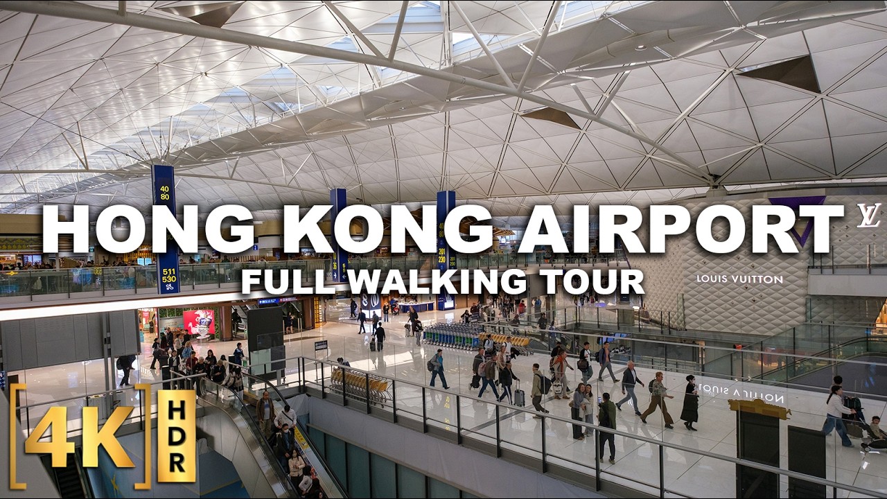 Full Tour at HONG KONG INTERNATIONAL AIRPORT with the Longest Sky Bridge! | Arrivals and Departures