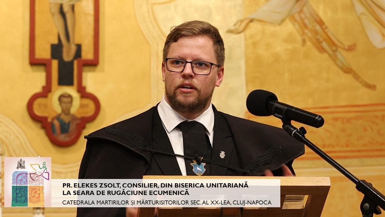 Pr. Elekes Zsolt, consilier - Biserica Unitariană, la Seara de Rugăciune Ecumenică - Cluj-Napoca