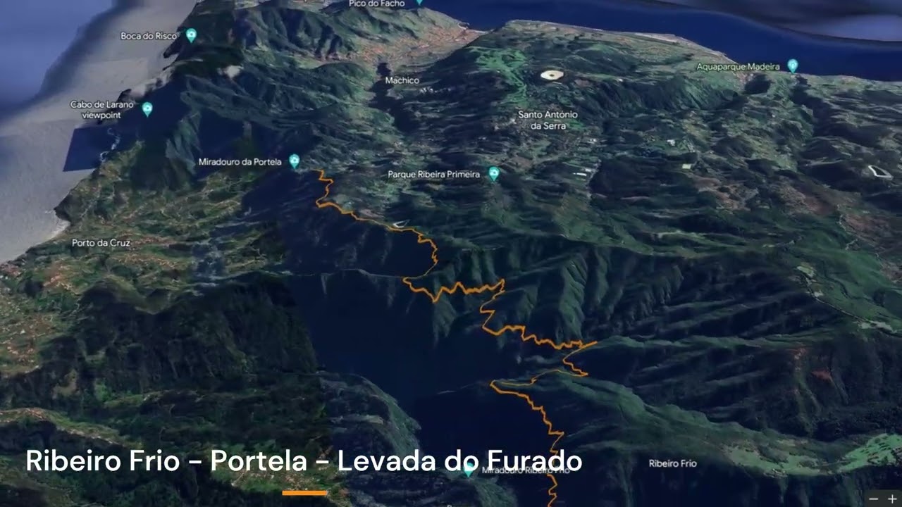 Ribeiro Frio - Portela - Levada do Furado Trail Map, Walking&nbsp;in&nbsp;Madeira