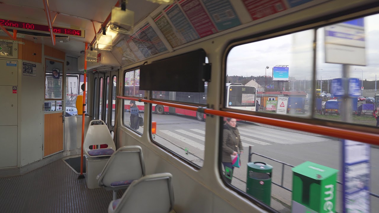 Czech Republic, Brno, tram 4 ride from Vozovna Husovice to Maloměřický most