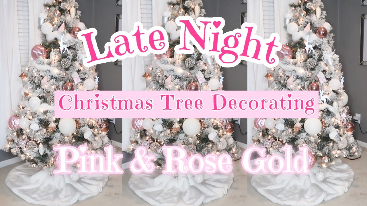 DECORATE WITH ME|Pink & Rose Gold Christmas Tree