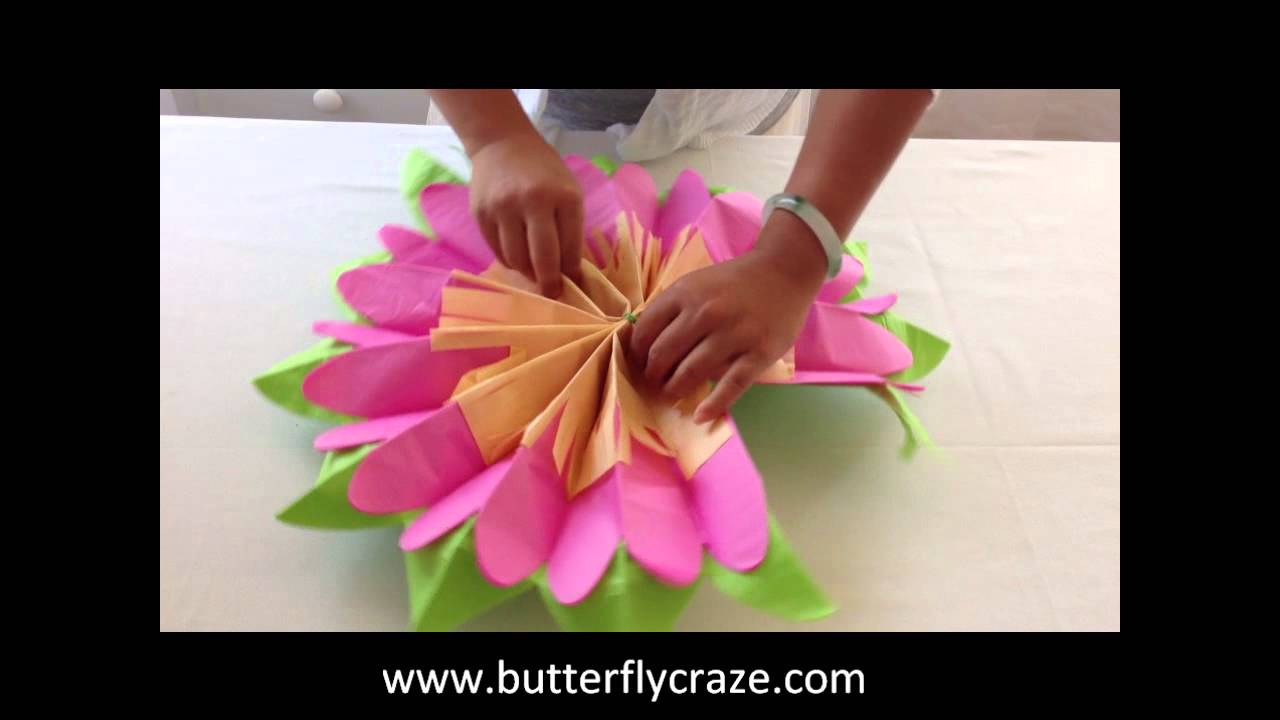 Girls Room Decoration Ideas with Paper Flowers for Room Hanging Decor and Party Centerpieces