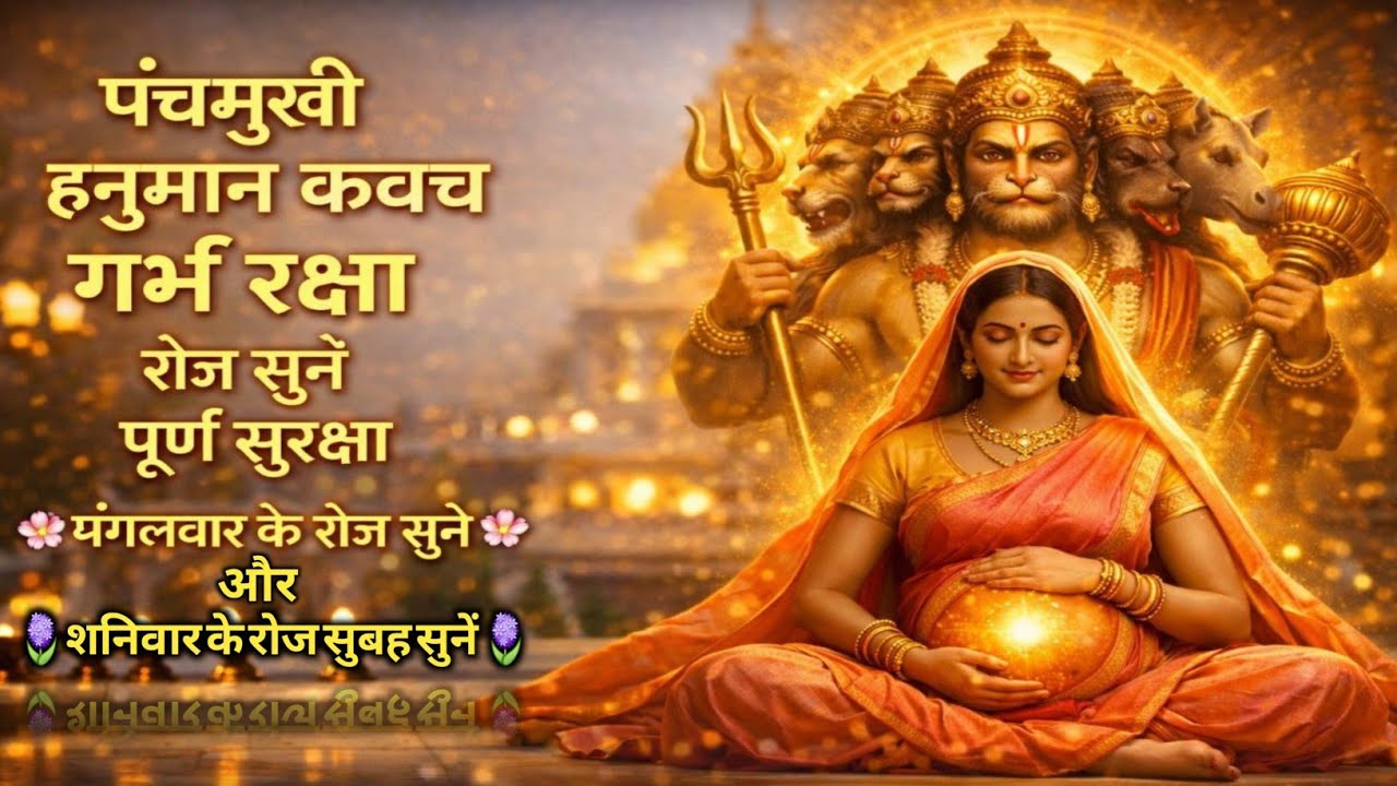 पंचमुखी हनुमान कवच गर्भ रक्षा | रोज़ सुनें, माँ और शिशु सुरक्षित | Hanuman Garbh Raksha