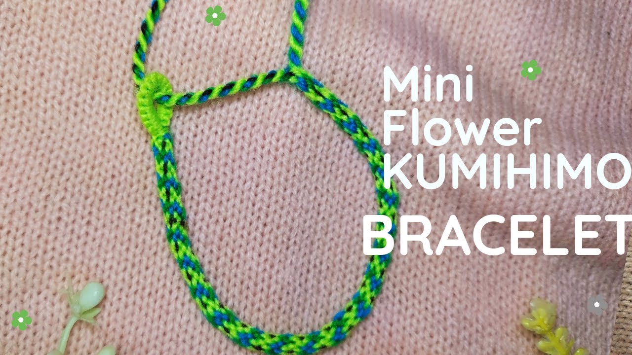 Striped Flower Kumihimo Bracelet Tutorial- 12 String Kumihimo Bracelet Tutorial