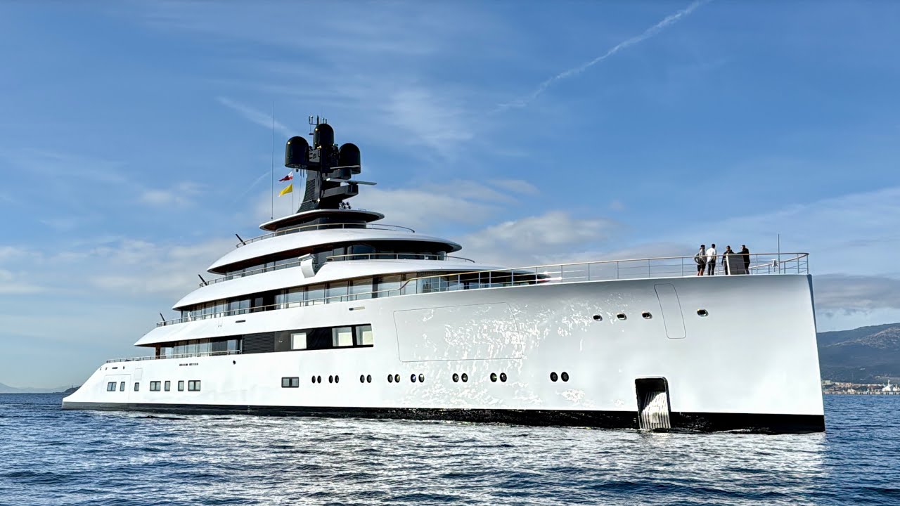 PI, the Sleek Superyacht Owned by Starbucks Founder, Arrives in Gibraltar