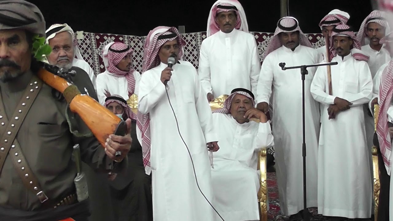مقلاط قبيلة القرح في حفل زفاف الشاب عماد بن عنيبر الندوي الهذلي