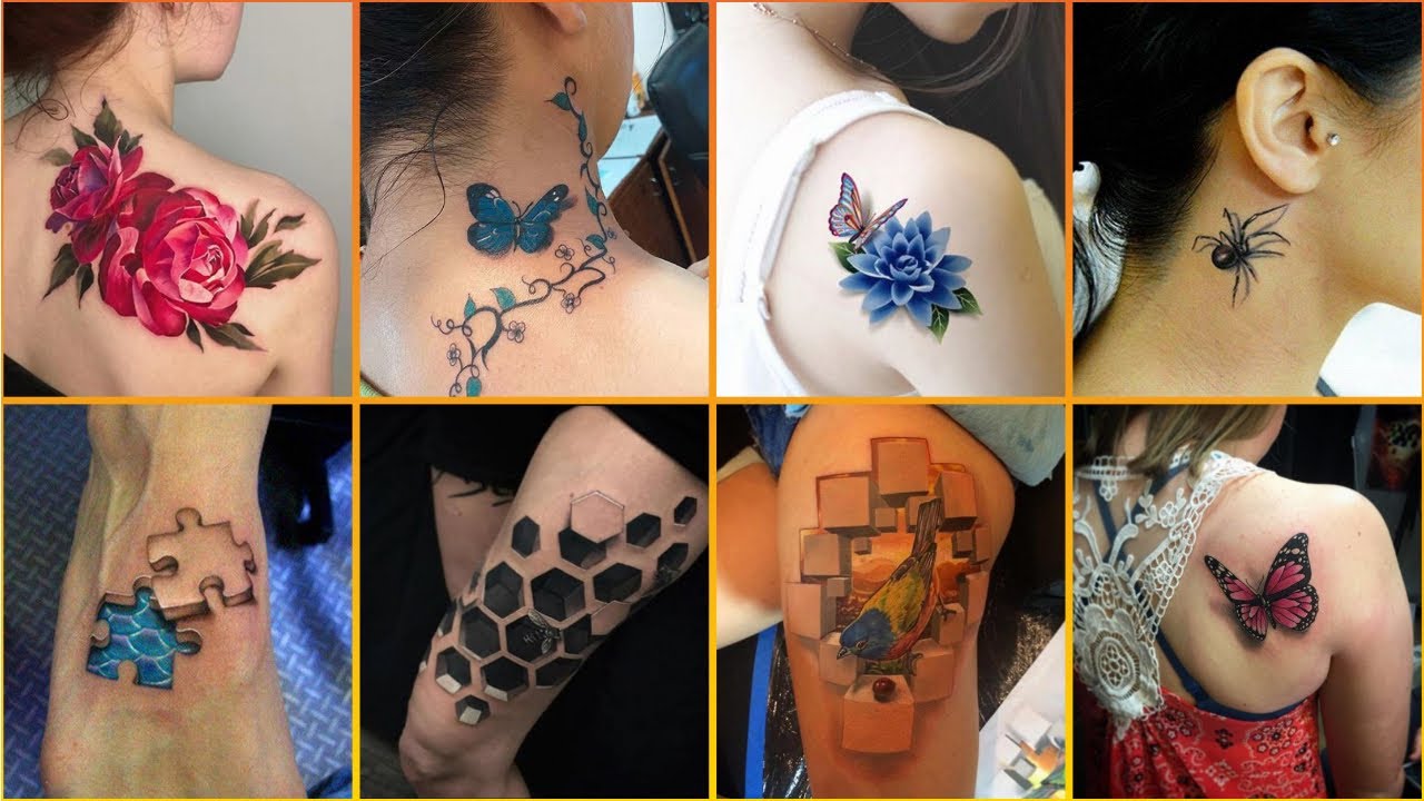 30+ Amazing 3D Tattoos For Girls | Stylish 3D Tattoos For Ladies | Women's Tattoo Designs 2025!